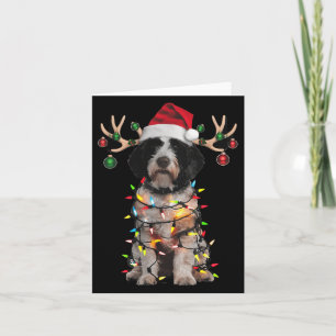 Portuguese Water Dog Christmas Tree Portuguese Wat Card