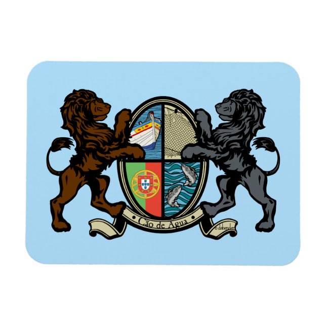 Portuguese Water Dog Crest Magnet (Horizontal)