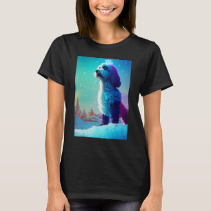 Portuguese Water Dog Cute Winter Snow Women Girls T-Shirt