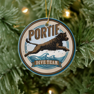 Portuguese Water Dog - Dive Team Ceramic Ornament