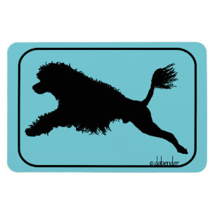 Portuguese Water Dog Diving Magnet
