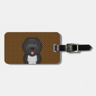 Portuguese Water Dog Dog Cartoon Paws Luggage Tag