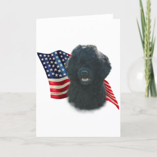 Portuguese Water Dog Flag Card