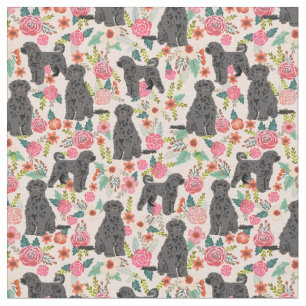 Portuguese Water dog florals dog Fabric