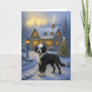Portuguese Water Dog Holiday Card