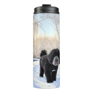 Portuguese Water Dog Let It Snow Christmas Thermal Tumbler