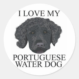 PORTUGUESE WATER DOG Love! Classic Round Sticker