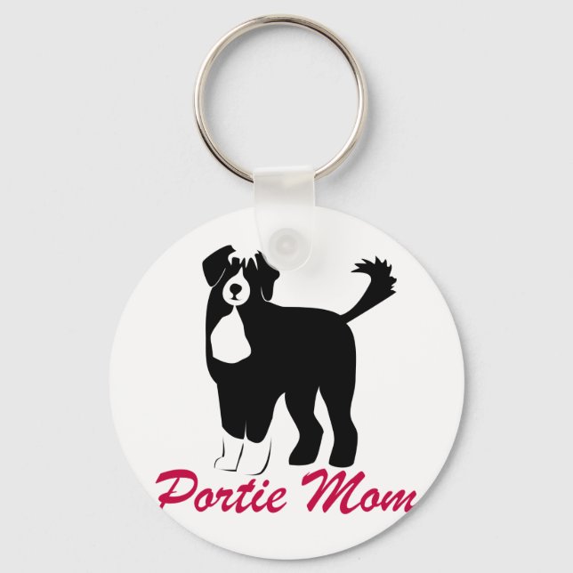Portuguese Water Dog Mum Key Ring (Front)