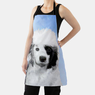 Portuguese Water Dog Painting - Original Dog Art Apron