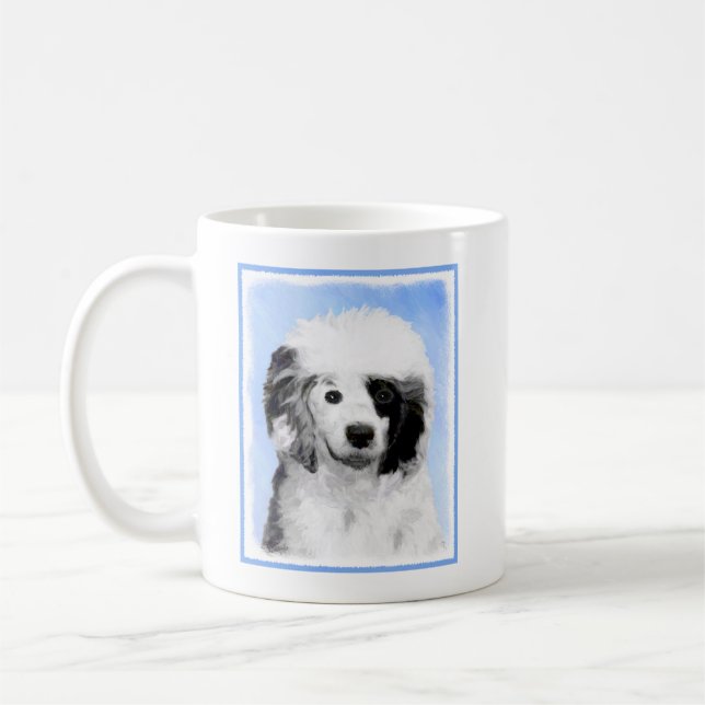 Portuguese Water Dog Painting - Original Dog Art Coffee Mug (Left)