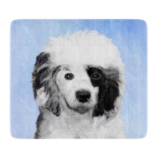Portuguese Water Dog Painting - Original Dog Art Cutting Board (Front)