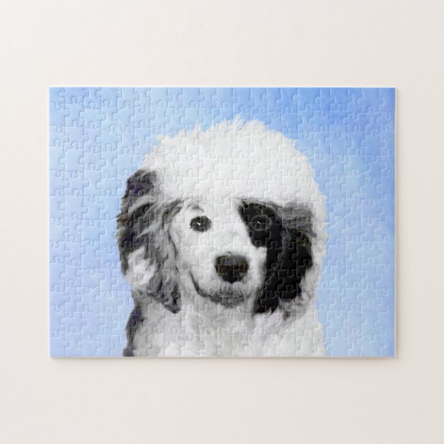 Portuguese Water Dog Painting - Original Dog Art Jigsaw Puzzle (Horizontal)