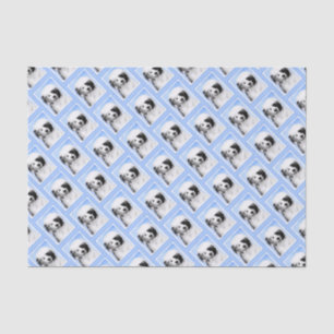 Portuguese Water Dog Painting - Original Dog Art Tissue Paper