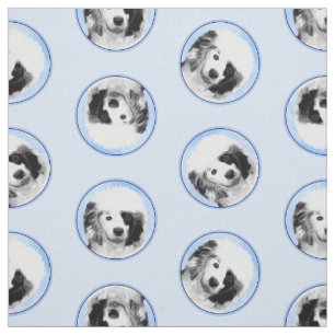 Portuguese Water Dog Painting PWD Original Dog Art Fabric