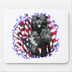 Portuguese Water Dog Patriot Mouse Pad