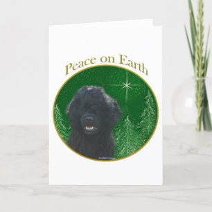 Portuguese Water Dog Peace Holiday Card