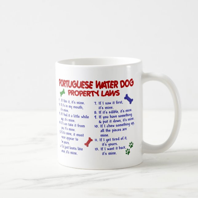 PORTUGUESE WATER DOG PL2 COFFEE MUG (Right)