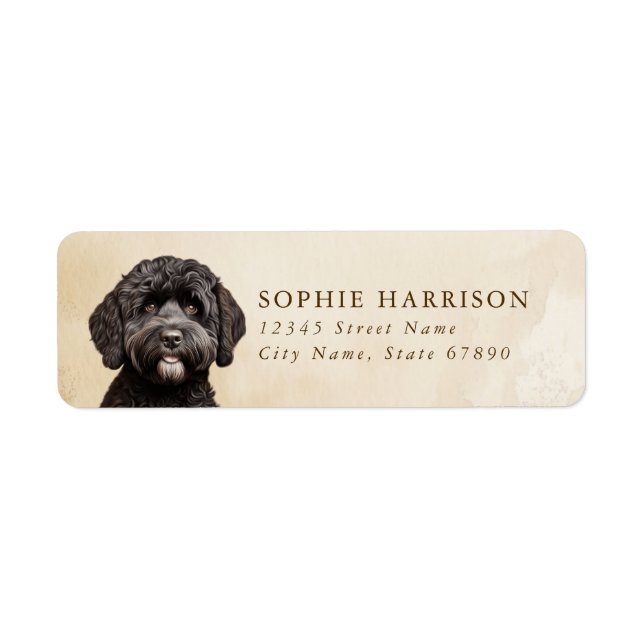 Portuguese Water Dog Return Address Labels (Front)