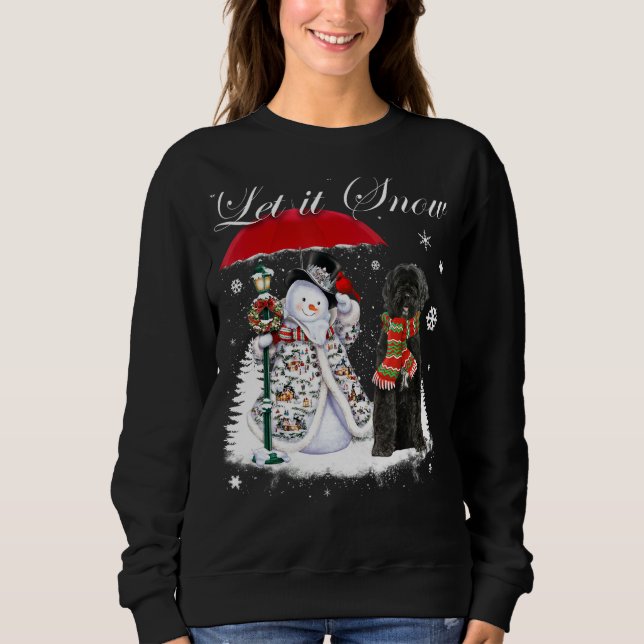 Portuguese Water Dog Santa Christmas Snowman Xmas  Sweatshirt (Front)