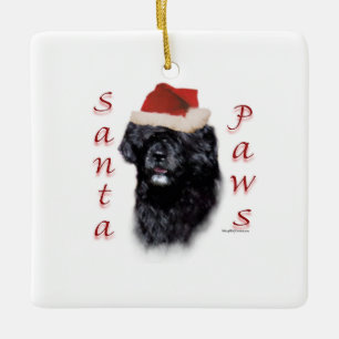 Portuguese Water Dog Santa Paws Ceramic Ornament