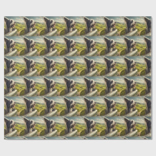 Portuguese Water Dog Scenic Gift Wrap