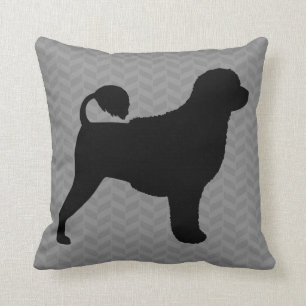 Portuguese Water Dog Silhouette Cushion