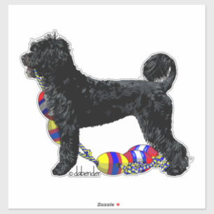 Portuguese Water Dog Standing with Float Line