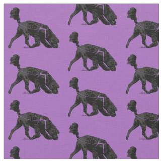 Portuguese Water Dog - Track / Scent Purple 2 inch Fabric