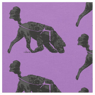 Portuguese Water Dog - Track / Scent Purple 3 X 4 Fabric