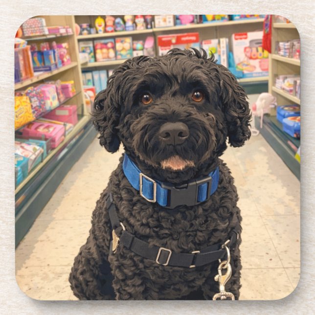 Portuguese Water Dogs Anime Anemi Coasters Set 6 (Front)