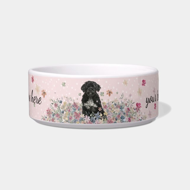 Portuguese Water Portie Dog Bowl (Front)