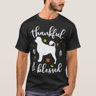 Portuguese Water Thanksgiving Dog Thankful Blessed T-Shirt