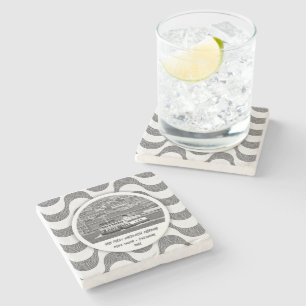 Portuguese waves cobblestone First Vacation Stone Coaster