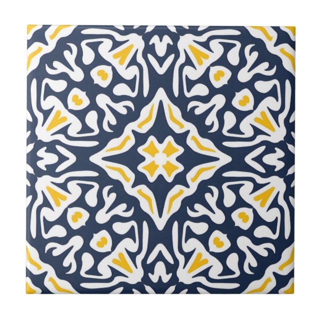 portuguese yellow blue  tiles (Front)
