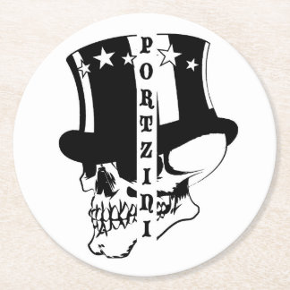 Portzini Skull Round Paper Coaster