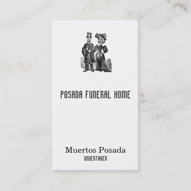 Posada Skeleton Couple Business Card (Front)