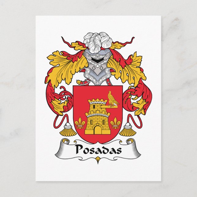 Posadas Family Crest Postcard (Front)