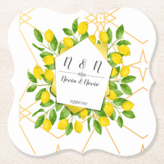 Posavasos lemon paper coaster