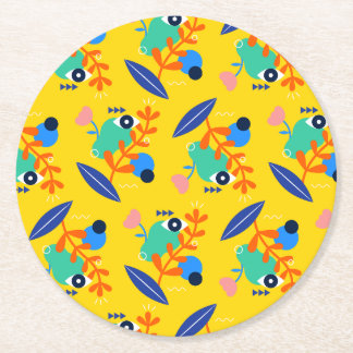 Posavasos printed cheerfully round paper coaster