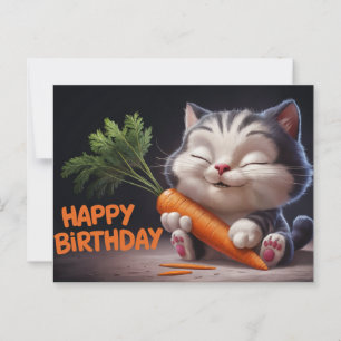 Poscards Happy Birthday Petit Chat 11 Postcard
