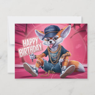 Poscards Happy Birthday Renard 03 Postcard
