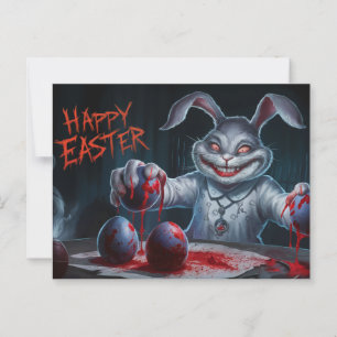 Poscards Happy Easter Rabbit Oeuf Horror 12 Postcard