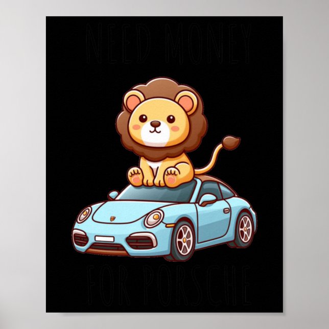 Poscher Lion Sticker  Poster (Front)