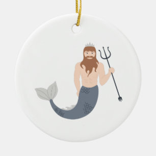 Poseidon Ceramic Ornament