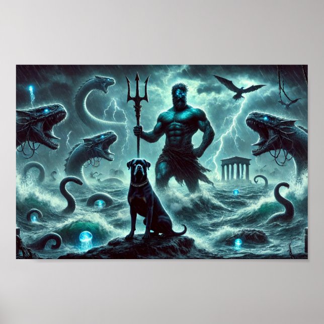 Poseidon Creation and the Rottweiler Guardian Poster (Front)