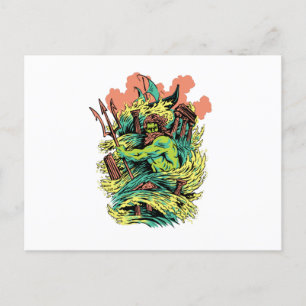 Poseidon God Mythology Greece Postcard