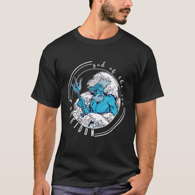 Poseidon Greek GodHero Training God of the sea T-Shirt (Front)