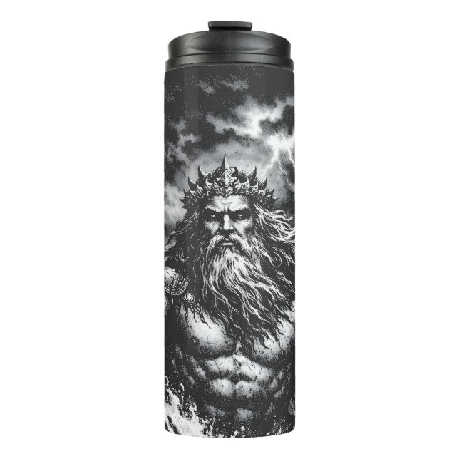 Poseidon — Lord of the Deep by BurnsInHell Thermal Tumbler (Front)