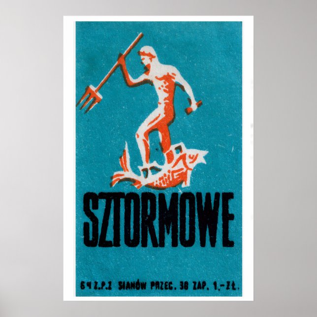 Poseidon - Matchbox Print - Czech Wall Art (Front)