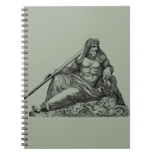 Poseidon Neptune greek, percy jackson, athena Notebook